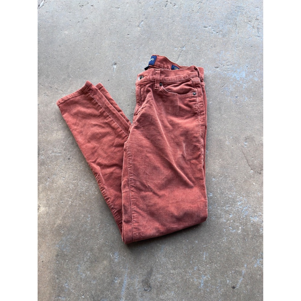 Lucky Brand Sofia Skinny Corduroy Pants Rust Orange Terracotta Size 2/26 - Picture 2 of 5